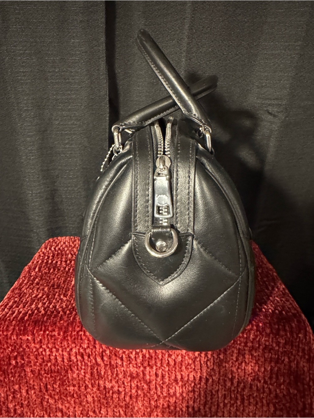 Coach Rowan Satchel Leather Purse With Puffy Diamond Quilting - Picture 2 of 15